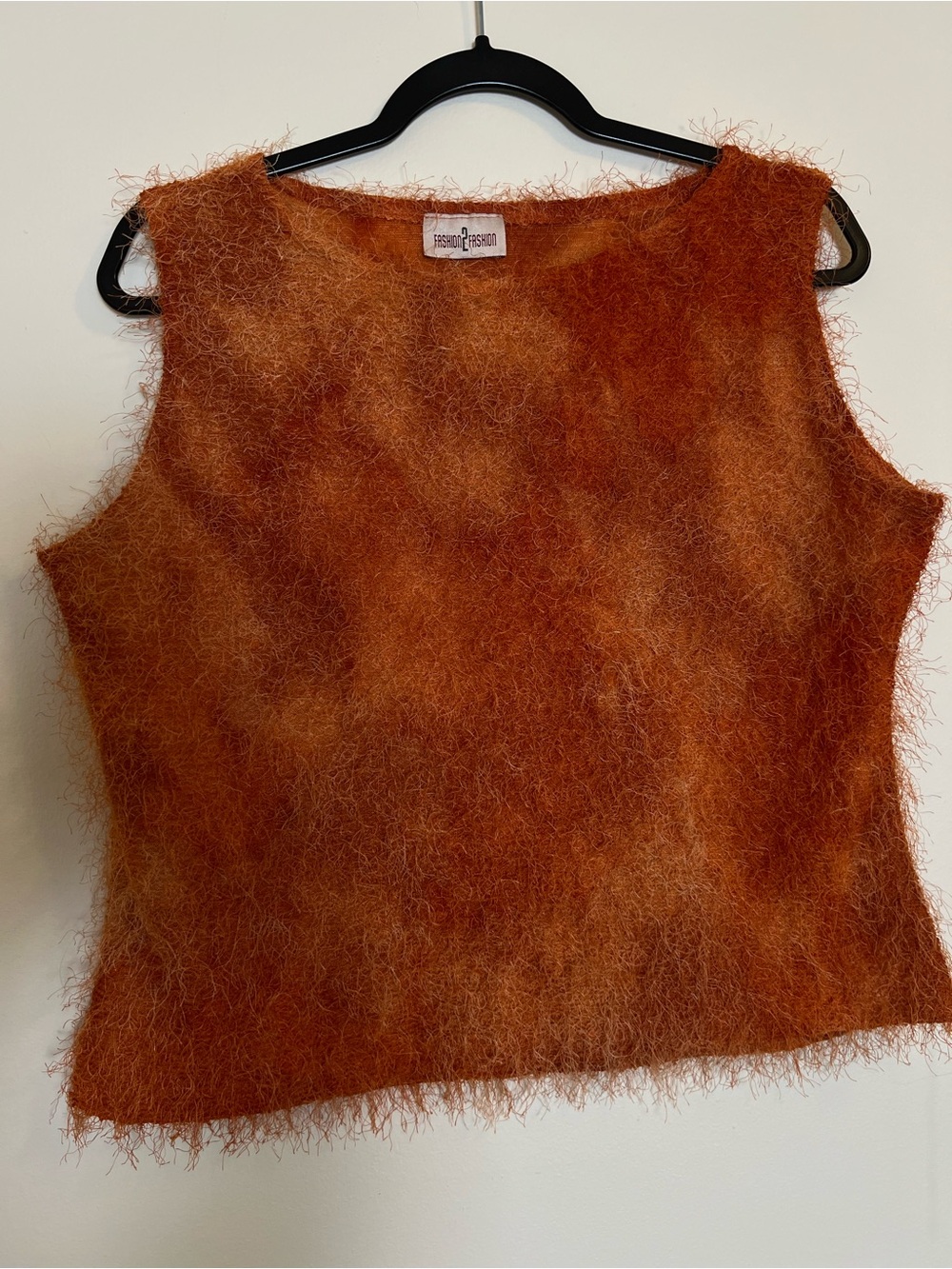 Y2K Fuzzy Fringe Sleeveless Tank Top 2000s